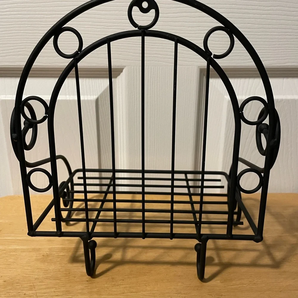 Home Interiors Black Metal Wall Shelf